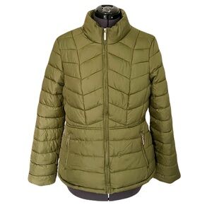 Ci Sono Olive Green Lightweight Puffer Jacket, Size XL